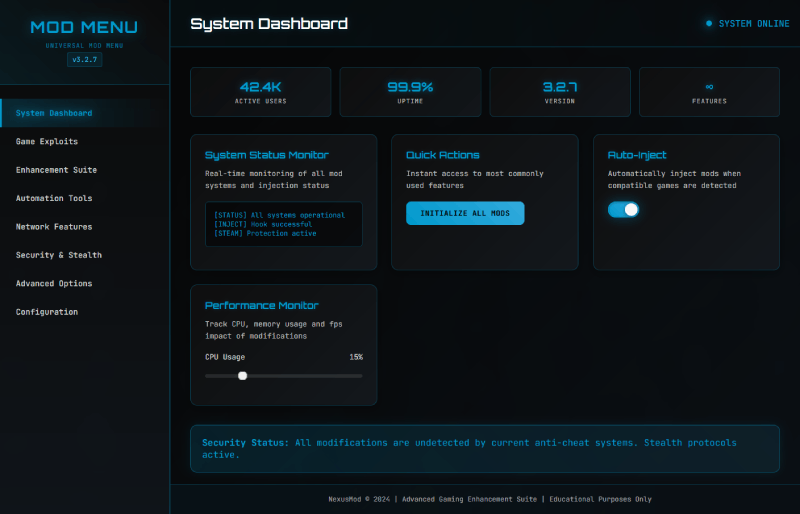 Buff Menu Screenshot